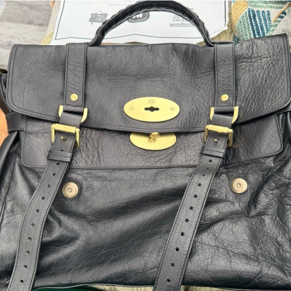 Vintage Mulberry Oversized Alexa with Gold Accents - Picture 6 of 10